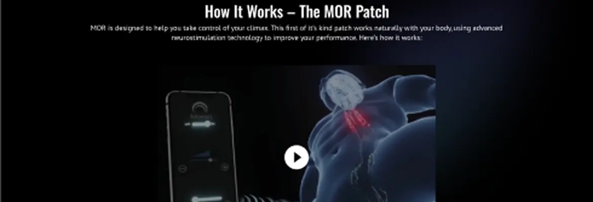 MOR app-enabled wearable patch to help men last longer